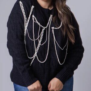 Pearl Necklace Sweater